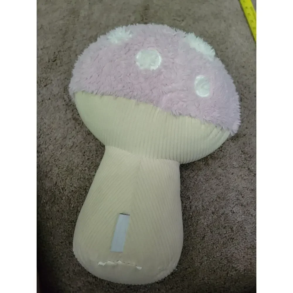 Cupcakes and Cashmere Purple Sherpa Mushroom Plush Corduroy Decorative Pillow